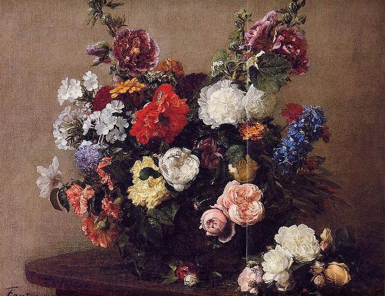 Henri Fantin-Latour Henri Fantin-Latour Bouquet of Diverse Flowers Spain oil painting art